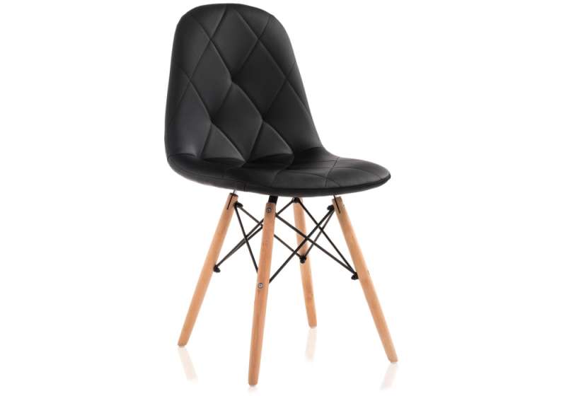 Стул деревянный Eames PC-147 черный (44x52x83). 